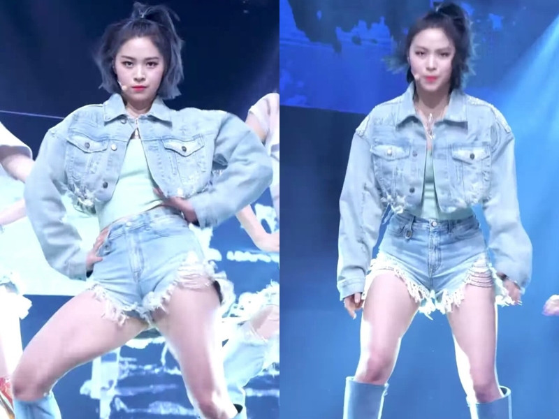 Chiếc quần khiến nữ thần tượng bị lộ quần bảo hộ khi thực hiện các động tác vũ đạo mạnh mẽ.