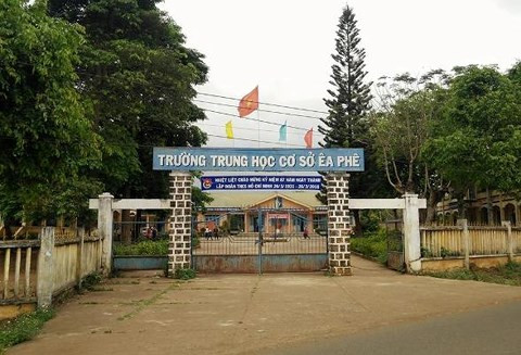 Trường THCS Ea Phê-nơi ông Hạnh từng công tác.