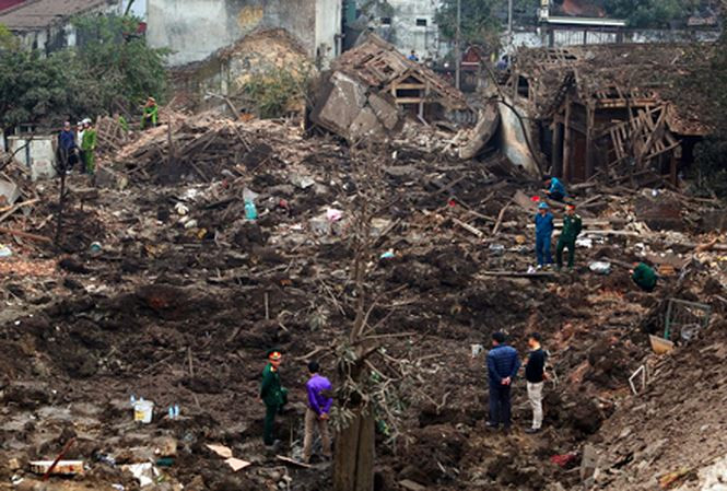 Hiện trường vụ nổ ở Bắc Ninh