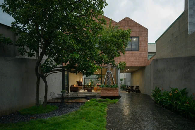 Các cây xanh lớn được giữ lại mang đến sự thân quen, gắn bó cho các thành viên (nguồn: Archdaily, ảnh: Quang Trần)