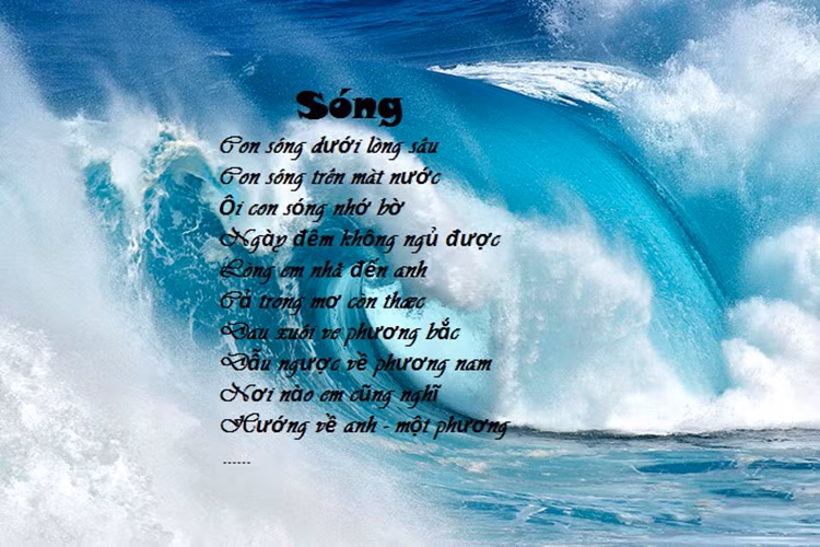 Sóng của Xuân Quỳnh, trong hoàn cảnh ấy, xuất hiện như một bông hoa – hoa dọc chiến hào đem đến cho thi đàn dân tộc thời kì chống Mỹ nói chung, phong trào thơ trẻ chống Mỹ nói riêng một hương sắc độc đáo: giàu nữ tính và luôn da diết những khát vọng hạnh phúc đời thường, đặc biệt là khát vọng của con người về tình yêu muôn thuở.