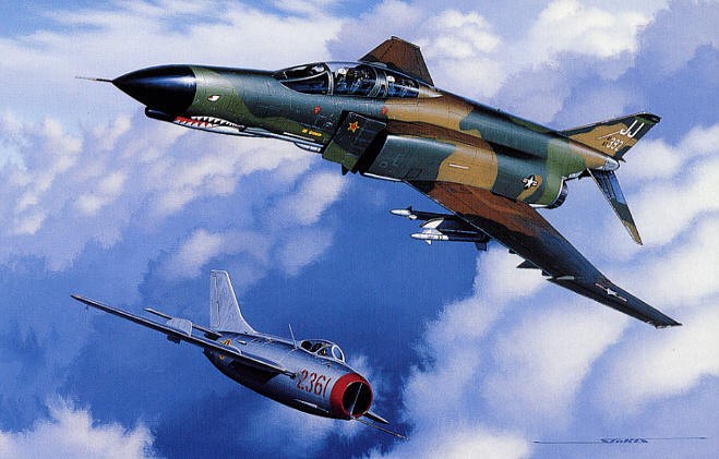 Trong chiến tranh Việt Nam, mặc dù với nhiều máy bay hiện đại và kinh nghiệm bay phong phú, nhưng nhiều phi công Mỹ vẫn thảm bại, khi đối đầu với phi công Việt Nam. Tiêu biểu nhất là chuyên gia săn MiG, bị bắn hạ ngay trong lần đầu tiên thực chiến, đối mặt với loại máy bay "cổ lỗ" MiG-17. 