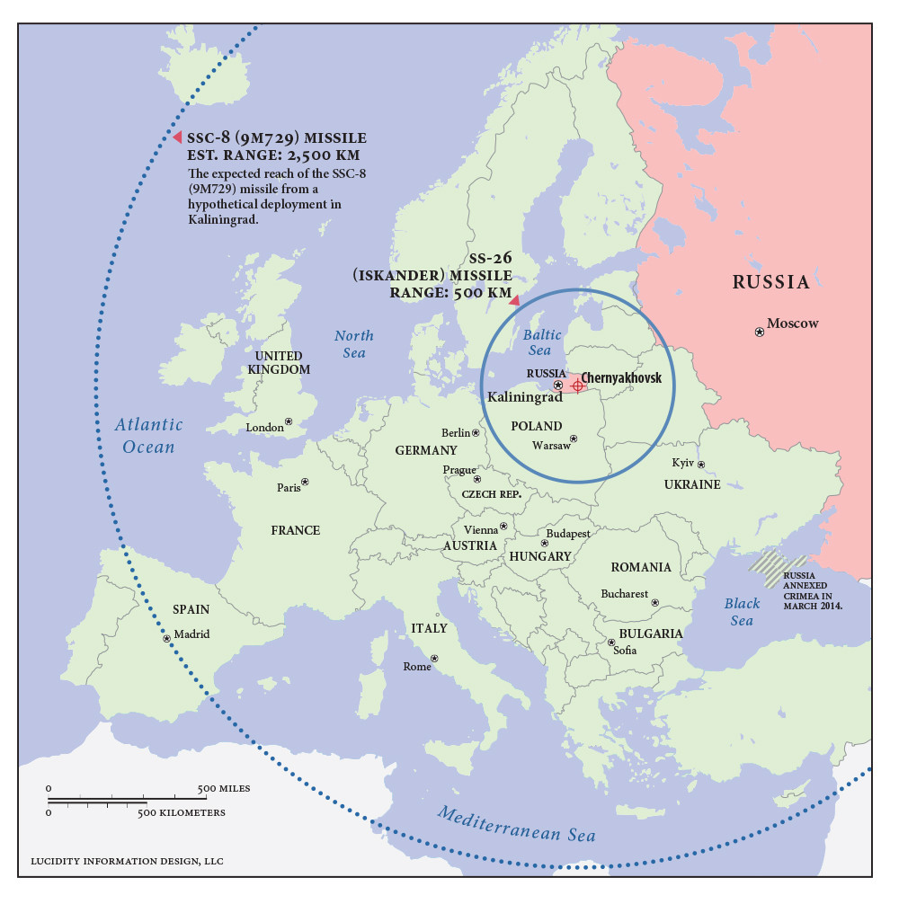 Quân đội Nga được cho là đã triển khai các tổ hợp tiêm kích hạng nặng MiG-31 và tên lửa Kinzhal tại Kaliningrad. Tên lửa Kinzhal cất cánh từ đây sẽ đủ sức tấn công bất cứ nơi nào ở châu Âu. Đây chính là điều mà Bộ trưởng Quốc phòng Nga Sergei Shoigu gọi là "biện pháp răn đe phi hạt nhân". Nguồn ảnh: RBTH.