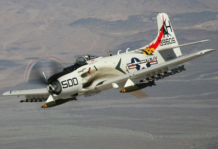 Khi Mỹ bắt đầu tham chiến ở Việt Nam, A-1 Skyraider với biệt danh “Kẻ cướp trời”, đóng vai trò là máy bay tấn công hạng trung trên các tàu sân bay. Còn biệt danh Spad, ám chỉ đến máy bay chiến đấu của Pháp, được sử dụng trong Thế chiến I.