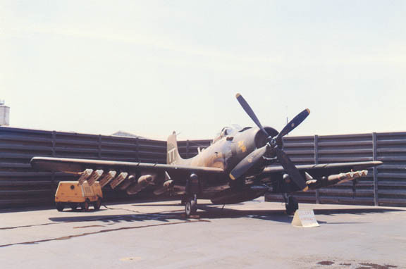 Những chiếc Skyraider hai chỗ ngồi đầu tiên là A-1E, đã đến Căn cứ Không quân Biên Hòa vào tháng 5/1964. Những chiếc A-1E này được biên chế vào Phi đội 1 Biệt kích, có tên gọi Hổ Vồ. 