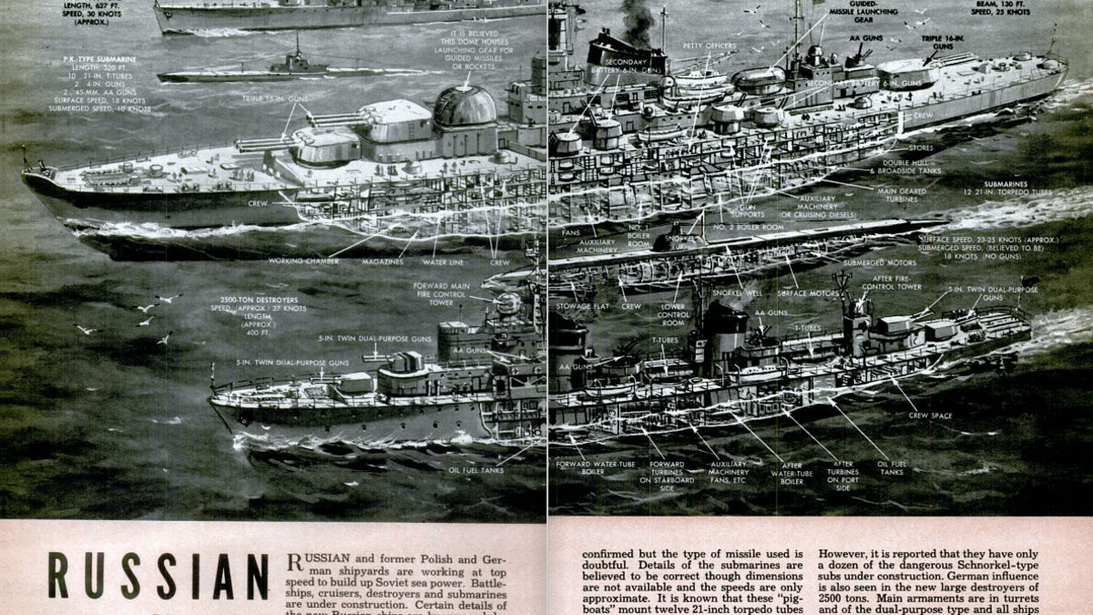 Liên Xô đã đặt đóng 4 trong số 16 thiết giáp hạm Sovetsky Soyuz, dự kiến hoàn thành từ năm 1938 đến năm 1940. Tuy nhiên một chiếc đã bị hủy bỏ vào năm 1940 vì tay nghề kém. Ba chiếc còn lại đã bị đình chỉ khi chiến tranh xảy ra và chỉ một chiếc hoàn thành sau khi Thế chiến II kết thúc.