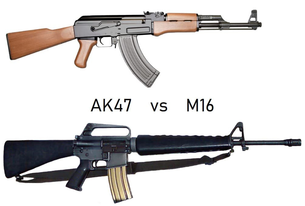 Cuộc gặp giữa Kalashnikov và Stoner dừng lại ở đó, nhưng những cuộc xung đột và tranh luận giữa AK-47 và M-16 vẫn tiếp tục cho đến ngày nay. Có rất khía cạnh khi so sánh hai mẫu súng này, tuy nhiên để thu hẹp vấn đề bàn luận, trong trường hợp này, hãy tập trung vào những nét vừa giống vừa khác giữa hai loại súng.