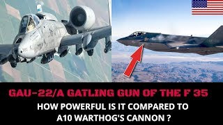 Theo thông tin, pháo GAU-22/A Gatling được lắp phía trên và hơi lùi sau khe hút gió bên trái của F-35B, cơ số đạn 220 viên, tốc độ bắn lên tới 3.300 viên/phút. Trong khi bắn, cửa sẽ mở ra, lúc này F-35B sẽ mất khả năng tàng hình.