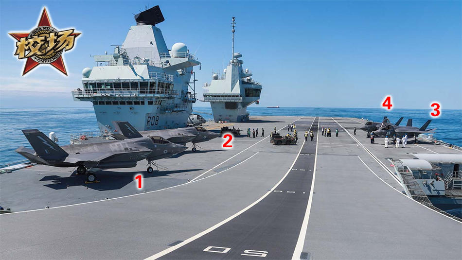 Hàng không mẫu hạm Queen Elizabeth được thiết kế để chở 36 máy bay chiến đấu F-35B, nhưng chỉ có 16 chiếc F-35B được triển khai, trong hành trình lần này. Trong số 16 chiếc F-35B này, một nửa trong đó là của Mỹ. Đối với hải quân Anh, đây là một kỷ lục, bởi trước đó hàng không mẫu hạm này chỉ chở tối đa 4 chiếc F-35. 