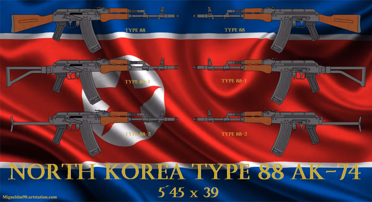 Như một bài viết trên tờ The National Interest của Mỹ cho biết, ngay cả khẩu súng trường tiến công Type 88 mới nhất của Triều Tiên cũng được sao chép rõ ràng theo khẩu AK-74 của Liên Xô.