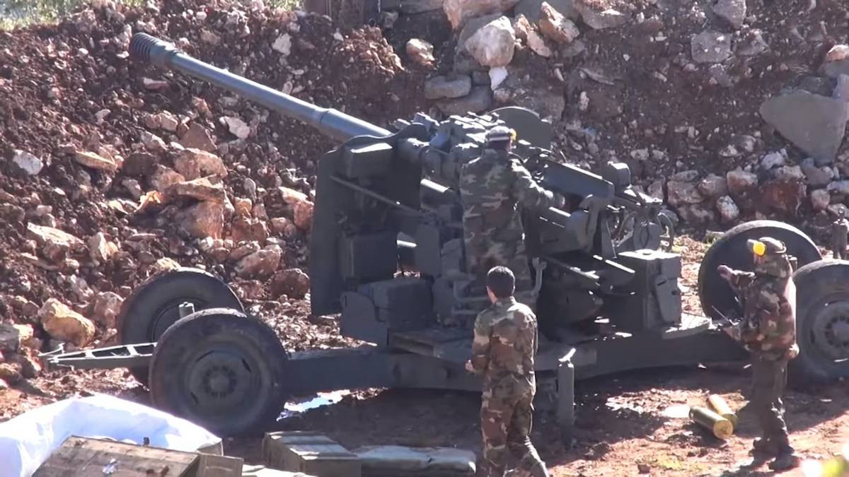 Lực lượng phòng không Syria còn hơn 4.000 khẩu pháo phòng không với nhiều cỡ nòng khác nhau (từ 23 mm đến 100 mm). Ngoài ra còn có hai trung đoàn tên lửa phòng không 9K33 Wasp độc lập, mỗi trung đoàn được trang bị 48 tên lửa hệ thống phòng không di động.