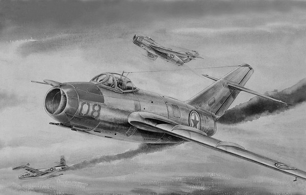 Sự vượt trội xuất sắc của tiêm kích MiG-15 là một trong những yếu tố quan trọng giúp các phi công Nga giành ưu thế trong các cuộc không chiến ở Triều Tiên. Trong trận không chiến đầu tiên, giữa máy bay Liên Xô và Mỹ tại Triều Tiên vào ngày 1/11/1950, phi công Liên Xô đã bắn rơi hai chiếc Mustang và không để mất chiếc MiG nào.