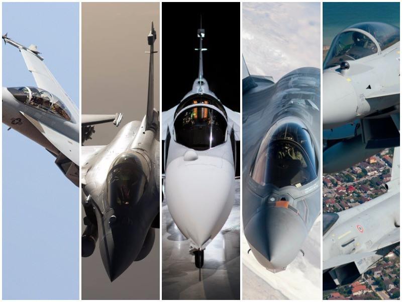 Các loại máy bay chiến đấu của châu Âu tham gia đấu thầu gồm Rafale, Typhoon và Gripen; phía Mỹ có hai loại chiến đấu cơ là F/A-18E/F Super Hornet của Boeing và đặc biệt là Lockheed Martin đưa F-35 tham gia đấu thầu.