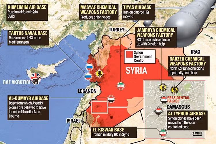 Lực lượng Không quân Trung Quốc có thể sử dụng chiến thuật nào, trong vài giờ đầu tiên của cuộc xung đột ở eo biển Đài Loan? Chúng ta có thể tìm hiểu cuộc không kích của liên quân vào Syria năm 2018. Khi đó, quân đội Mỹ, Pháp và Anh đã bao vây Syria từ mọi phía, trước khi tiến hành cuộc tấn công vào một cơ sở nghi có vũ khí hóa học.