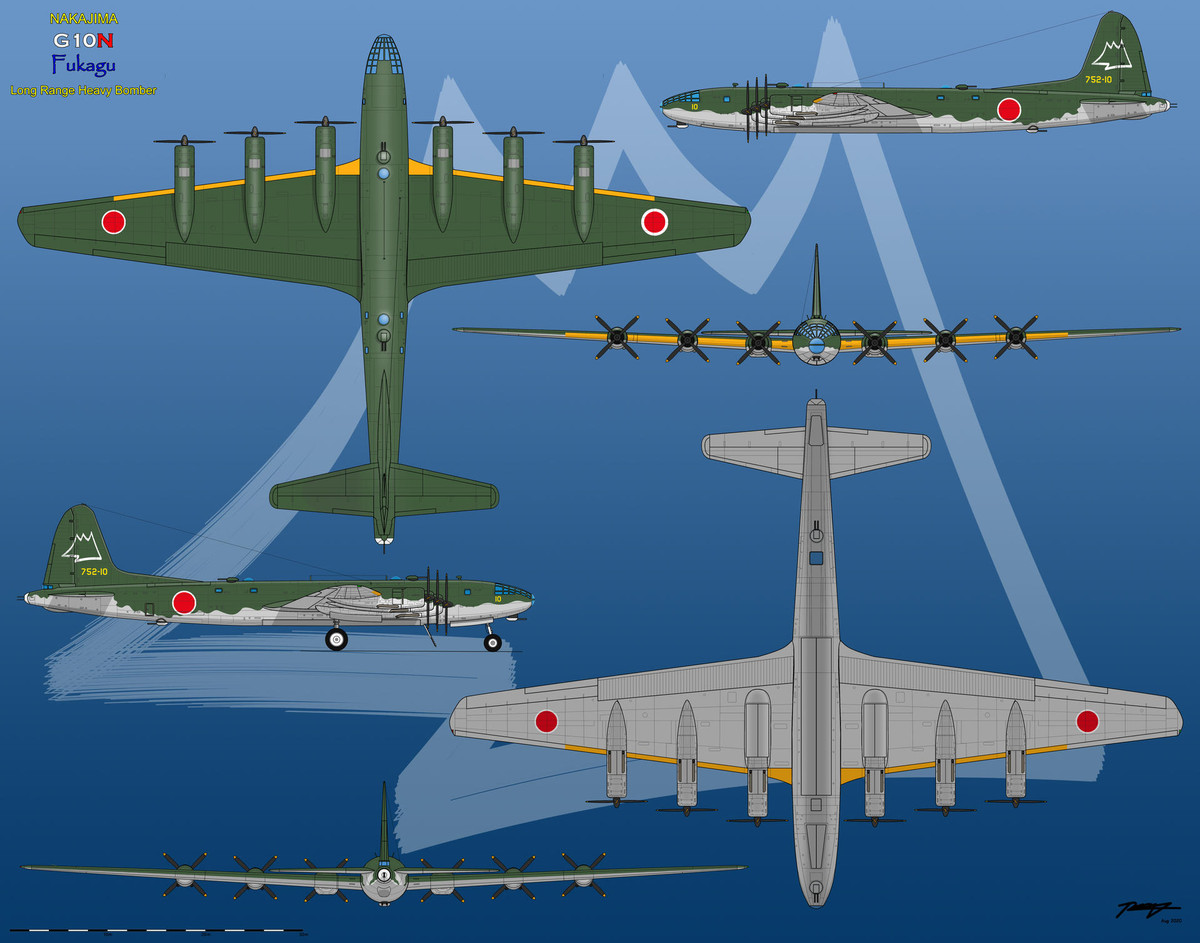 Không có mô hình hoặc nguyên mẫu nào của G10N từng được thử nghiệm, vì dự án đã kết thúc gần như ngay khi bắt đầu vào năm 1944, sau khi Iwo Jima rơi vào tay người Mỹ. Vào thời điểm này, tổn thất về lãnh thổ và vật chất của Nhật Bản trên khắp Thái Bình Dương và châu Á đang gia tăng và các nguồn lực phục vụ chiến tranh dần kiệt quệ.