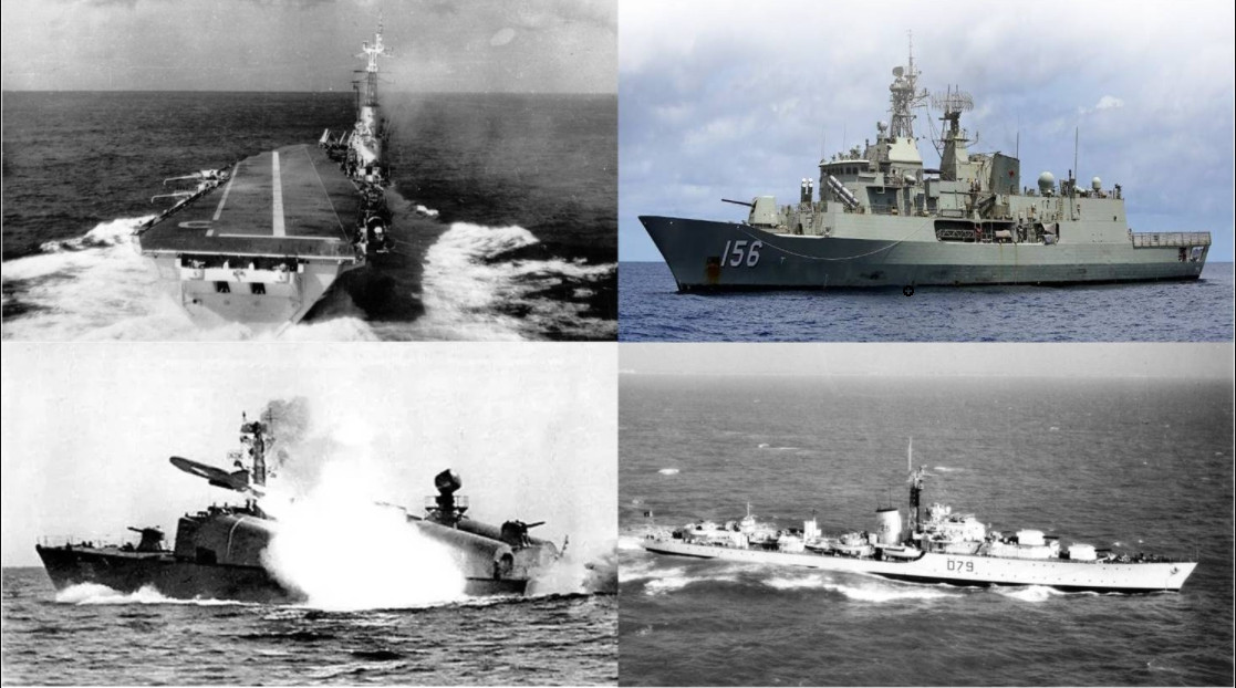 Các tàu chiến của Ấn Độ đã phong tỏa Đông Pakistan, không cho Tây Pakistan tiếp viện. Đáng chú ý là việc Ấn Độ sử dụng tàu sân bay Vikrant, để tiến hành các cuộc không kích vào các mục tiêu ven biển, cũng như tiến hành một cuộc đổ bộ vào lãnh thổ Pakistan.