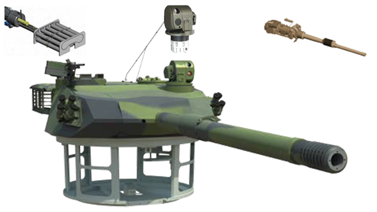 Để tiết kiệm chi phí, Sabra được kết hợp kính ngắm của xạ thủ và gương ngoại vi của chỉ huy thành một; khi ngắm bắn bằng gương ngoại vi của chỉ huy, kính có thể hoạt động tốt vào ban đêm. Còn khi chỉ huy sử dụng gương ngoại vi để tìm kiếm mục tiêu, xạ thủ có thể ngắm bắn bằng ống ngắm dự phòng đồng trục với pháo binh.