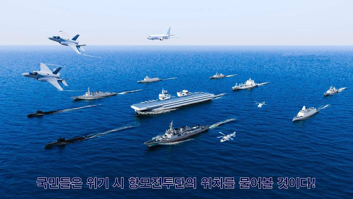 Thay vào đó, việc đóng tàu sân bay cho thấy một tầm nhìn mới của Hàn Quốc đó là họ sẽ vươn ra khơi xa và trở thành một hải quân viễn dương đích thực chứ không còn quanh quẩn trong khu vực “ao làng” với Trung Quốc và Triều Tiên nữa. Nguồn ảnh: Chosul.