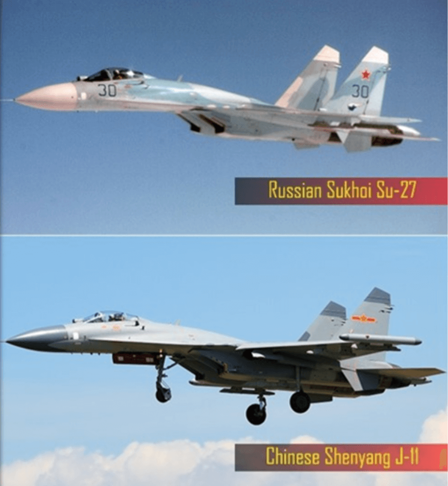 Quay trở lại những năm 1990, Nga cũng đã tạo ra một cơ sở quân sự ở Trung Quốc để sản xuất máy bay chiến đấu Su-27. Tuy nhiên, trong những năm qua, thỏa thuận với Trung Quốc đã đổ vỡ, và hợp đồng chế tạo 200 máy bay Su-27 cho Trung Quốc, chỉ sản xuất được 100 chiếc. 