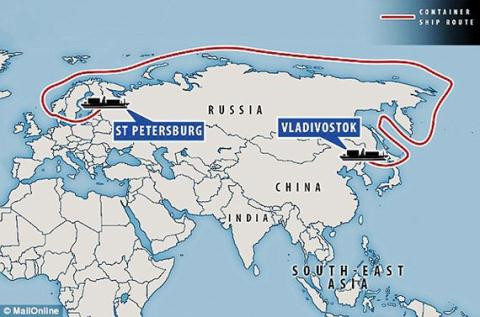 Ngoài ra, Nga còn duy trì quyền kiểm soát tuyến đường Biển Phương Bắc (NSR), tuyến đường hàng hải ngắn nhất từ châu Âu đến châu Á gần như hoàn toàn đi qua lãnh hải của Nga hoặc vùng đặc quyền kinh tế (EEZ) của nước này. Luật pháp Nga quy định rằng NSR là một hành lang giao thông quốc gia phát triển từ trong lịch sử của Nga.