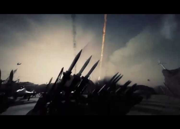 Dù đang cảnh báo nhau không được làm gì thì ngày 2/1, truyền thông Iran cũng tung ra đoạn video chế, trả thù cho Tướng Soleimani, nội dung đoạn video là Iran phóng tên lửa đạn đạo tấn công các căn cứ quân sự của Mỹ. Nguồn ảnh: Sina.