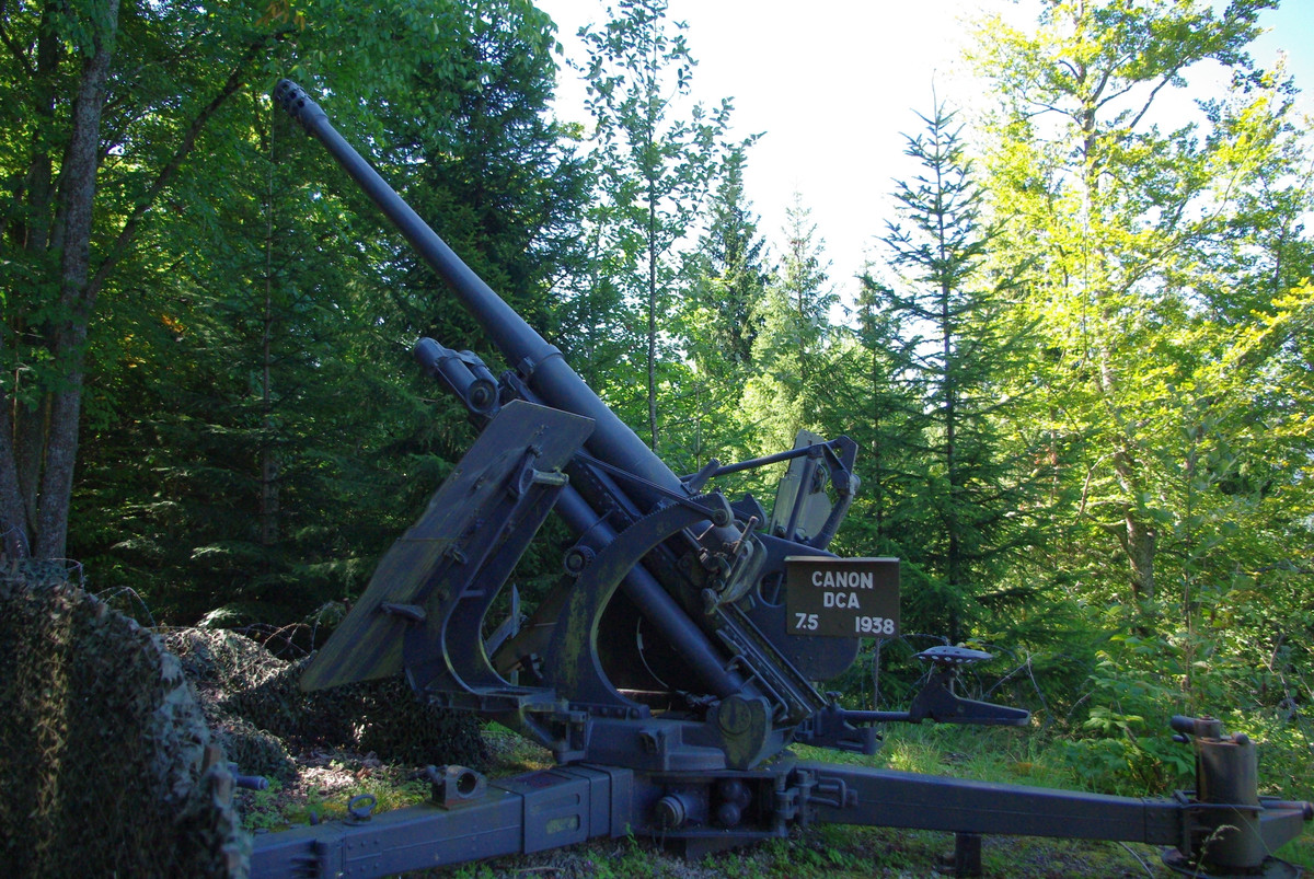 Thứ năm là pháo cao xạ 75mm do Pháp sản xuất, có nhiều phiên bản pháo cao xạ cỡ nòng 75mm được quân đội Pháp sử dụng trước và trong chiến tranh thế giới 2. Một số được trang bị cho các đơn vị lính thuộc địa đồn trú ở Đông Dương trước chiến tranh thế giới 2. 