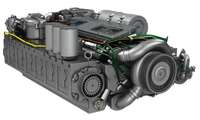 Quá trình phát triển xe tăng T-84 dưới thời Ukraina bắt đầu với việc nâng cấp động cơ 6TD; động cơ 6TD-1 nguyên bản được lắp trên T-80UD có công suất khoảng 1.000 mã lực, 6TD-2 đã nâng con số này lên 1.200 mã lực, cho phép T-84 duy trì tính cơ động với trọng lượng xe tăng lên. Tháp pháo hàn cũng được sử dụng trên T-84, thay vì tháp pháo đúc như trên T-80UD. Ảnh: Động cơ 6TD-2 - Nguồn: Topwar