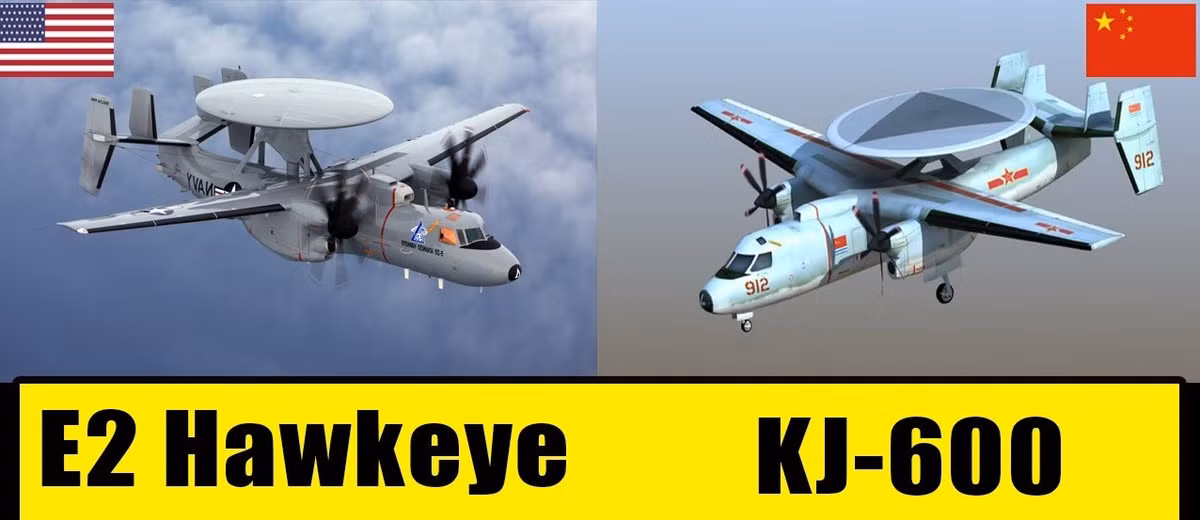 Trong khi đó, KJ-600 mới thực hiện chuyến bay đầu tiên với radar trên lưng. Xét cả về trình độ khoa học lẫn khả năng thực chiến, để KJ-600 sánh ngang với E-2 của Mỹ, có thể Trung Quốc cần phải mất thêm nhiều thời gian hơn nữa. Nguồn ảnh: Pinterest.
