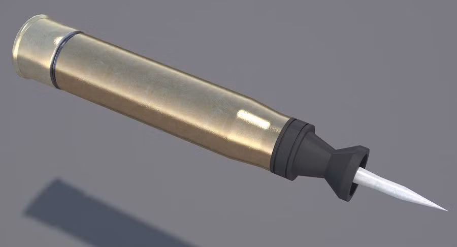 Mỹ cũng là quốc gia đi tiên phong trong việc sử dụng uranium nghèo trong chế tạo đạn pháo xuyên giáp, bắt đầu là đạn pháo tăng 105mm, được đưa vào sử dụng từ những năm 1980. Sau khi chuyển đổi sang pháo nòng trơn 120mm của Đức trên xe tăng M1A1, Mỹ đã sản xuất loạt đạn APFSDS M829 có lõi xuyên giáp bằng uranium nghèo.