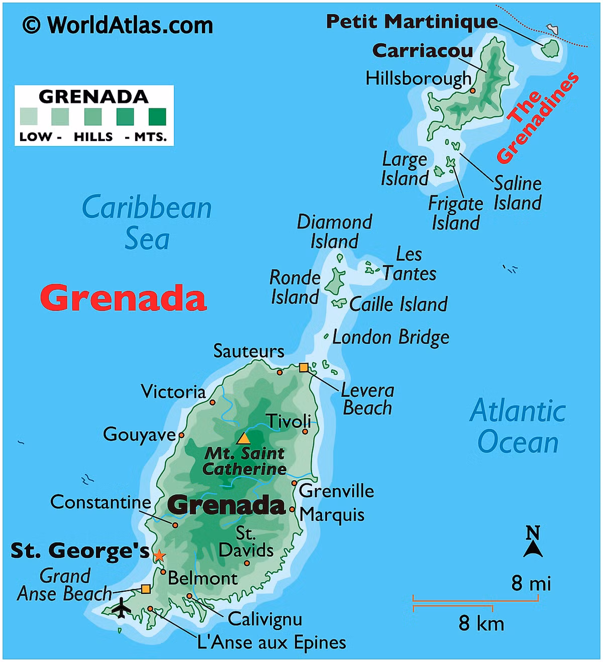 Grenada là quốc đảo nhỏ bé trung lập ở vùng biển Caribe, với diện tích 350km2, dân số chỉ 91.000 người. Vị thế trung lập của nó đã bị lung lay khi chính quyền cánh tả của Maurice Bishop lên nắm quyền.