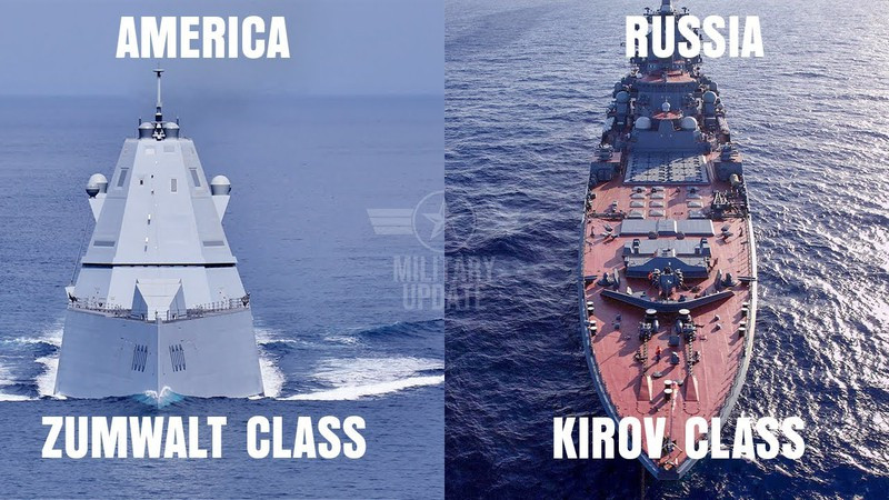 Trong một trận chiến giữa hai con tàu Zumwalt và Kirov, tàu nào sẽ thắng? Hãy giả sử, đặt hai con tàu trên biển khơi, ở phạm vi tối đa của vũ khí chống hạm của hai bên là 300 hải lý, đây là tầm bắn của tên lửa P-700 của Kirov.