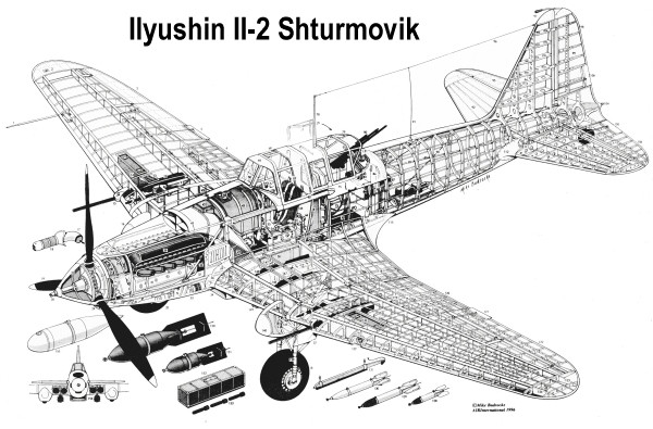 Lớp giáp bọc kín động cơ cùng buồng lái của Il-2 dày 5-12 mm, có khả năng chống lại các loại đạn nhỏ và những vết bắn sượt của đạn pháo cỡ lớn tầm 20 mm. Nhờ lớp giáp bảo vệ chắc chắn, một chiếc Il-2 có thể chịu được nhiều phát đạn và là một mục tiêu khó chịu, đối với cả hỏa lực mặt đất và trên không của phát xít Đức.