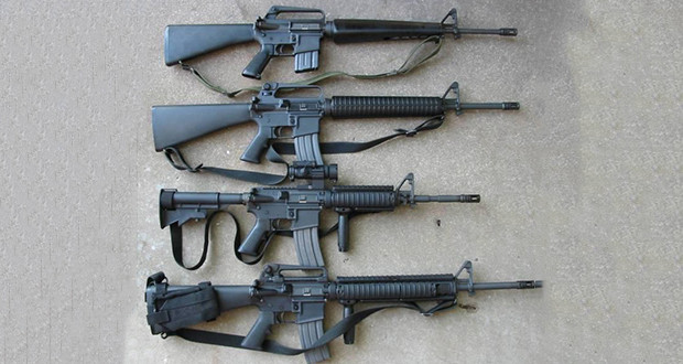 Vào thời điểm đó, ArmaLite đã bán bằng sáng chế khẩu AR-15 cho công ty Colt, do công ty đang gặp khó khăn về tài chính. Trên cơ sở khẩu AR-15, Colt đã phát triển ra phiên bản hoàn toàn tự động M16, được sử dụng bởi Không quân, Hải quân và Lục quân Mỹ.