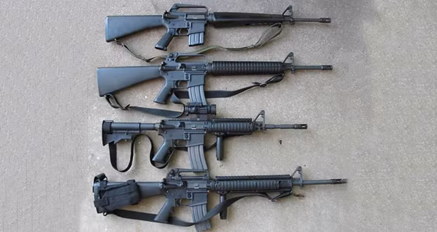 Vào thời điểm đó, ArmaLite đã bán bằng sáng chế khẩu AR-15 cho công ty Colt, do công ty đang gặp khó khăn về tài chính. Trên cơ sở khẩu AR-15, Colt đã phát triển ra phiên bản hoàn toàn tự động M16, được sử dụng bởi Không quân, Hải quân và Lục quân Mỹ.