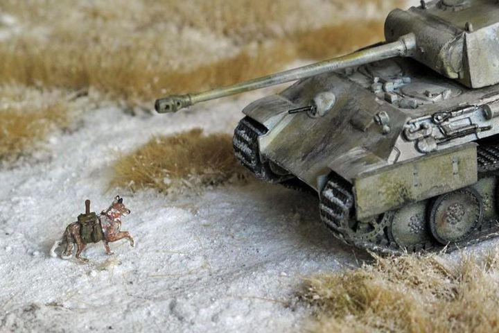 Thứ tám là dùng chó đói mang theo mìn phá nổ xe tăng, đây là một sáng tạo của quân đội Liên Xô, với mục đích huấn luyện các chú chó săn mang theo chất nổ tìm kiếm thức ăn dưới gầm xe bọc thép. 