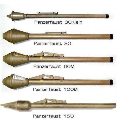 Mặc dù thiết kế của Panzerfaust vẫn thô sơ, nhưng nó dễ sản xuất và rẻ hơn rất nhiều so với Panzerschreck, tầm bắn của Panzerfaust từ 30 mét, nâng lên 60/100/150 mét và đều có nguyên lý cấu tạo như nhau. Phát triển cuối cùng là phiên bản Panzerfaust 150.