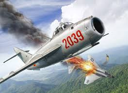 Trong các cuộc không chiến trên bầu trời giữa phi công Việt Nam và phi công Mỹ, đã xảy ra một tình huống trớ trêu, không lấy gì làm vui vẻ với “uy danh” Không lực Mỹ. Đó là việc "lý thuyết gia chống MiG" của siêu cường Mỹ, bị bắn hạ ngay trong lần đầu tiên thực chiến đối mặt với loại máy bay "cổ lỗ" MiG-17. Nguồn ảnh: Wikipedia