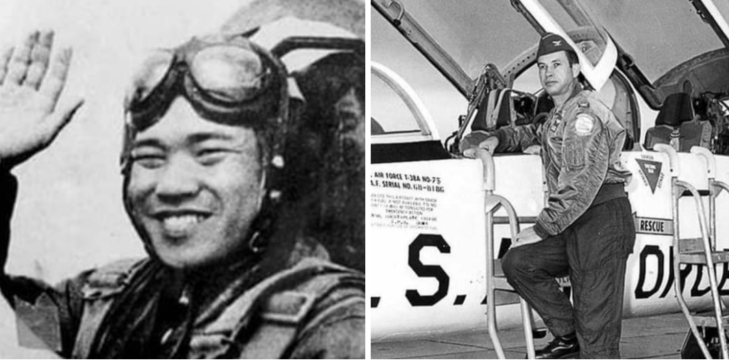 "Chuyên gia" đó chính là phi công Norman C. Gaddis, khi đó mang quân hàm đại tá, còn người đã bắn hạ ông ta là trung úy phi công Ngô Đức Mai của Không quân nhân dân Việt Nam. Ảnh: Phi công Ngô Đức Mai (trái) và phi công Norman – Nguồn: Wikipedia