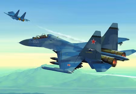 Mặt khác, Su-30 có thể bắn trúng F/A-18E/F ngay cả trước khi trận không chiến tầm gần diễn ra, vì khẩu pháo của nó chính xác và hiệu quả hơn ở cự ly gần một km rưỡi và có thể dễ dàng thoát khỏi sự truy sát của khẩu M61A1 Vulcan trên F/A-18E/F với sức cơ động vượt trội.