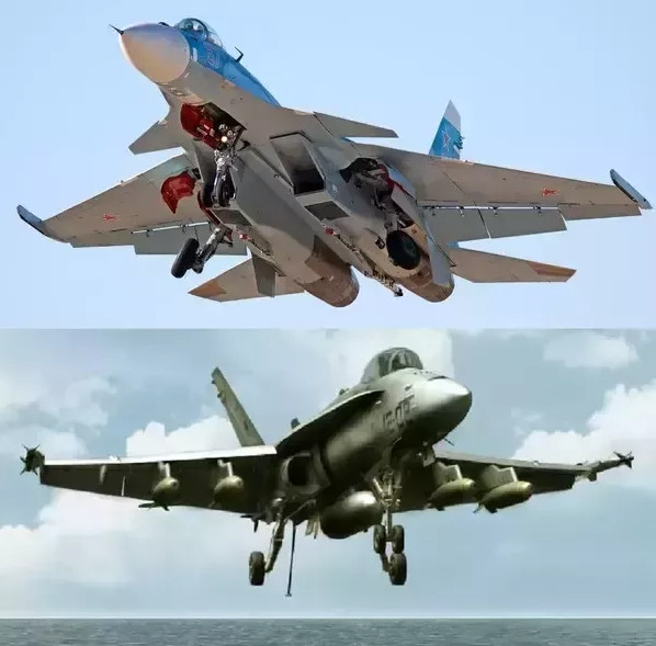 Về tốc độ tiêu chuẩn của 2 loại máy bay này cũng gần tương đương; với Su-30 là Mach 2.0 và F/A-18E/F là Mach 1,85. Sải cánh của chúng cũng nằm trong giới hạn gần tương tự, trong khi chiến đấu cơ Su-30SM của Nga là 14,7 mét, trong khi của Hornet là 13,7 mét, nhưng diện tích cánh của chúng là gần bằng nhau.