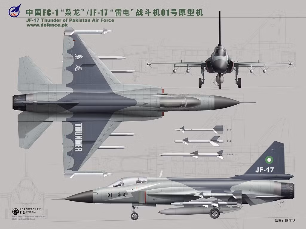Vậy JF-17 sử dụng loại vũ khí nào; hiện các loại vũ khí sử dụng trên JF-17 không nhiều và đều có nguồn gốc của Trung Quốc; Pakistan đã cố gắng tích hợp các vũ khí của họ lên JF-17 nhưng đều không thành công. Đánh giá chung, khả năng sử dụng vũ khí của JF-17 là hết sức hạn chế.