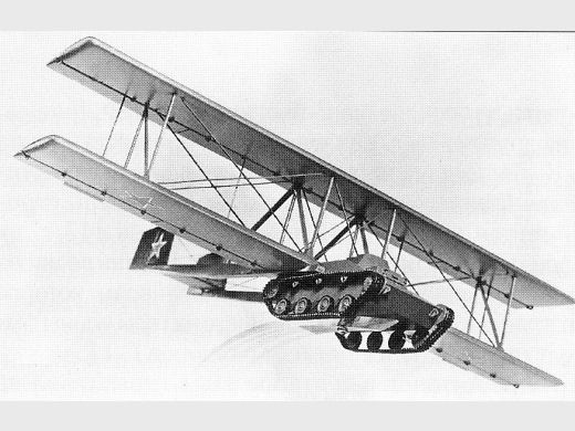 Thứ tám là xe tăng bay, những chiếc xe tăng Antonov A-40 là xe tăng hạng nhẹ có cánh, được gắn vào một chiến đấu cơ lớn hơn. Tuy nhiên, chỉ có 1 mẫu A-40 được chế tạo bởi các máy bay nhỏ không thể chở những chiếc xe tăng này trong khi không có gì đảm bảo xe tăng và các phi công sẽ hạ cánh cùng nhau.