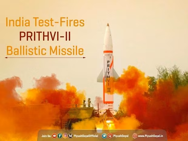 Tên lửa Prithvi-II có tầm bắn 250 km và trọng tải 500-750 kg, có thể tấn công ít nhất một nửa lãnh thổ Pakistan, có nghĩa là nó có thể tiêu diệt các mục tiêu quân sự quan trọng và các thành phố lớn.