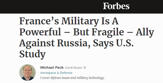 Theo một báo cáo do tổ chức tư vấn RAND của Mỹ đưa ra cho biết, quân đội Pháp hiện là một trong những lực lượng tác chiến mạnh nhất ở Tây Âu. Là thành viên sáng lập của NATO vào năm 1949, nước này đã rút khỏi NATO vào năm 1966 và không quay trở lại NATO cho đến năm 2009. Trên thực tế, Pháp luôn là một kẻ xa lạ trong NATO.