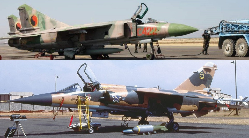 Các máy bay chiến đấu MiG-23 trước đây, phần lớn được điều khiển bởi các binh sĩ tình nguyện Cuba. Ngoài ra, trong biên chế Angola còn có phi đội MiG-23 gồm khoảng 28 máy bay chiến đấu, cùng với một phi đội MiG-21BiS và một phi đội Su-22.