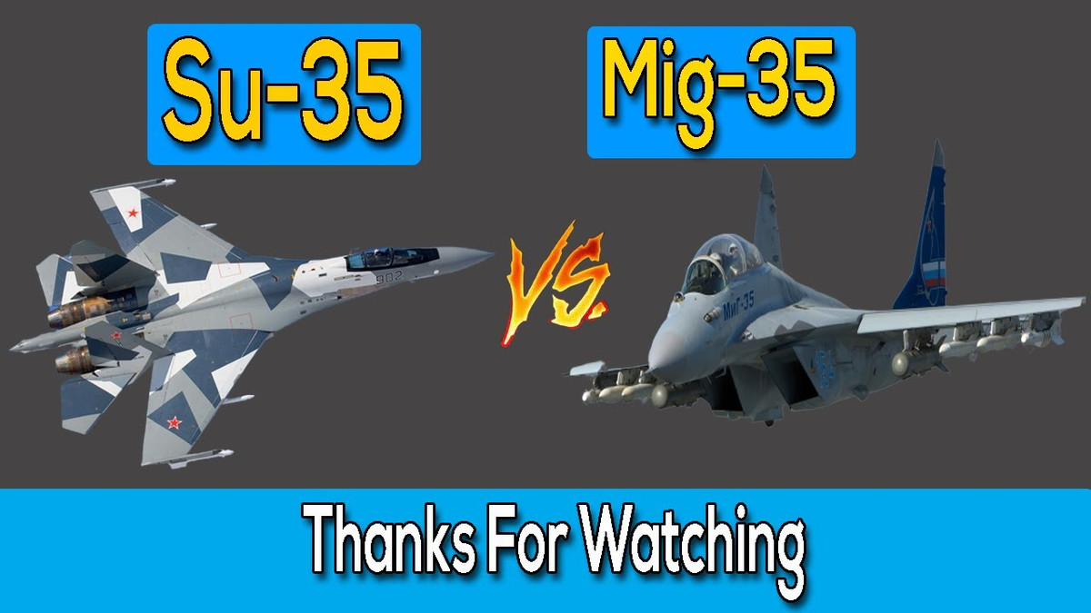 Độ cao hoạt động tối đa của MiG-35 thấp hơn Su-35 khoảng 20%. Trong khi Su-27 và MiG-29 có trọng tải tiêu chuẩn lần lượt là 8 và 6 tên lửa, Su-35 và MiG-35 mở rộng số này lên 12-14 và 8 tên lửa. Do khả năng chứa nhiên liệu lớn hơn nhiều, nên dù mang trọng tải nhiều hơn, nhưng không ảnh hưởng đến phạm vi hoạt động.