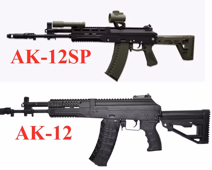 Nếu báng súng của AK-12 được thiết kế với kiểu dáng hiện đại, phù hợp với công thái học của người sử dụng, thì báng súng của của AK-12SP còn hơn thế nữa; khi nó sử dụng thiết kế báng súng của súng bắn tỉa kiểu mới, khi được trang bị một "ốp má" đặc biệt, để nâng cáo mức chính xác. 