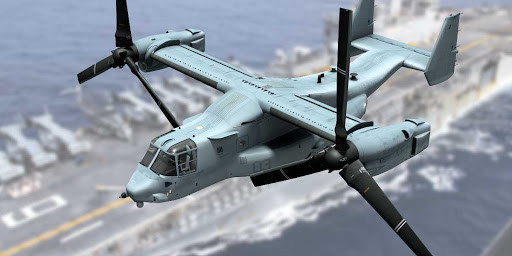 Bán kính hoạt động của MV-22 là 800 km (dài hơn nếu được tiếp dầu trên không); điểm độc đáo của MV-22 là bãi cất hạ cánh như trực thăng, nhưng tải trọng và tầm hoạt động như máy bay cánh bằng cố định; vì vậy những chiếc MV-22, có thể đổ bộ trong phạm vi bán kính 800 km, tạo yếu tố bất ngờ với Triều Tiên.