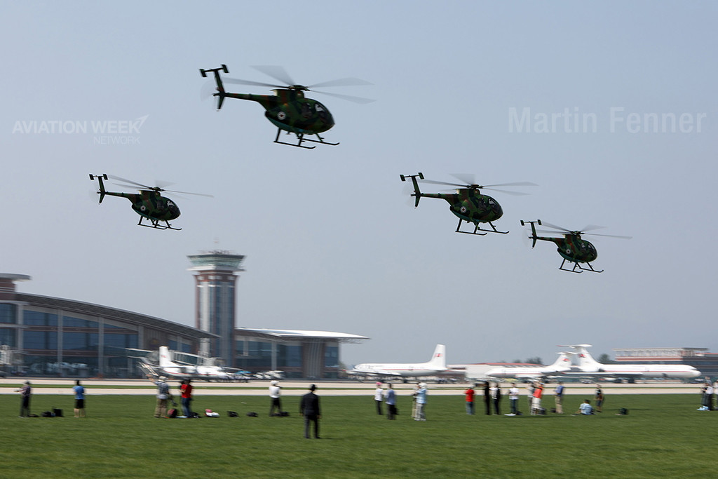 Từ năm 1983 đến năm 1985, công ty Associated Industries của Mỹ đã chuyển 86 chiếc trực thăng MD 500 phiên bản D và E và một chiếc Hughes 300 (một loại thậm chí còn nhỏ hơn, chỉ giành cho hai người), thông qua sáu chuyến hàng xuất khẩu của Delta Avia tới Nhật Bản, Nigeria, Bồ Đào Nha và Tây Ban Nha.