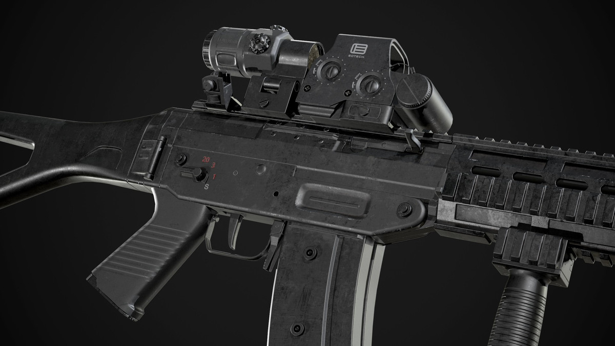 SG550 sử dụng phương pháp lên đạn bằng trích khí dài, khóa nòng xoay và tay cầm chính như của AK; nhưng tay kéo khóa nòng, chốt điều chỉnh chế độ bắn, bộ phận ngắm kiểu phương Tây. SG550 có độ tin cậy và độ chính xác cao, nhưng có trọng lượng khá nặng. So với M16 và SCAR, SG550 nặng hơn 0,5 kg.